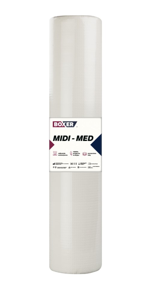 MIDI-MED 50cm x 50m Wrap-around Pad Weiß